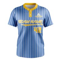 Custom Sublimated 2 Button Baseball Jersey