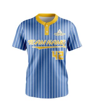 Custom Sublimated 2 Button Baseball Jersey