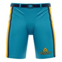 Custom Sublimated Baseball Sliding Shorts - Teal & Gold