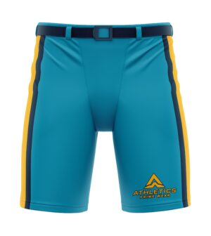 Custom Sublimated Baseball Sliding Shorts - Teal & Gold