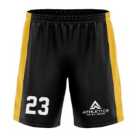 Custom Sublimated Soccer Shorts - Black & Gold