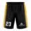 Custom Sublimated Soccer Shorts - Black & Gold