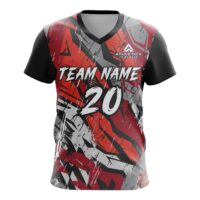 Custom sublimated V neck volley ball jersey