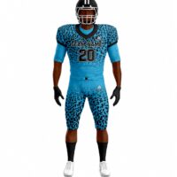 Custom sublimated football Uniform black&blue