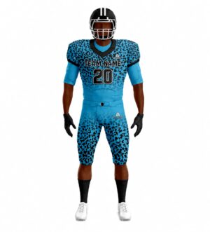 Custom sublimated football Uniform black&blue