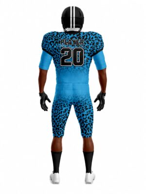 Custom sublimated football Uniform black&blue