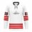 Custom Sublimated Lace Hockey Jersey - White & Red