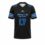 Custom sublimated football jersey black & navy blue